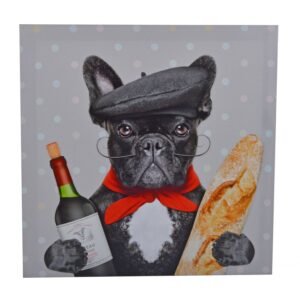 obraz z buldogiem francuskim