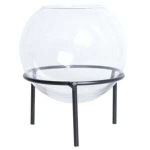 kula szklana na czarnych nogach