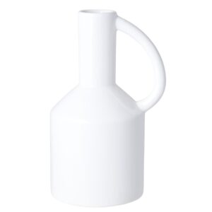 wazon ceramiczny biały z uchem