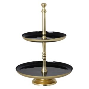 patera metalowa dwupoziomowa