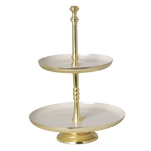 patera dwupoziomowa zloto bezowa