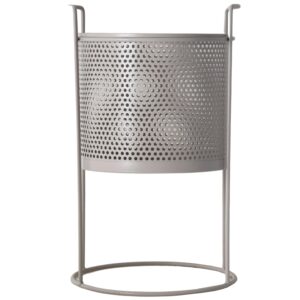 kwietnik metalowy w kolorze kremowym