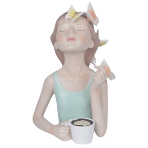 figurka dziewczyna z kawą espresso