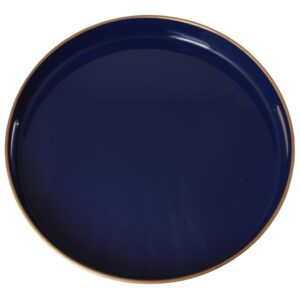 taca granatowa ze złotym rantem
