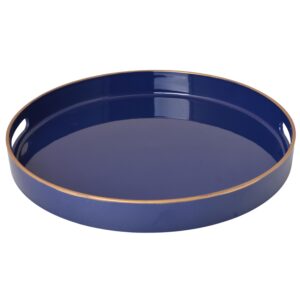 taca niebieska ze złotym rantem