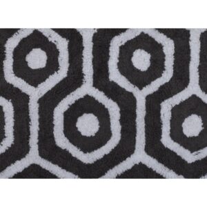 dywanik łazienkowy szaro biały detal