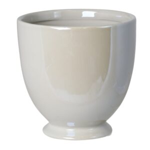 doniczka ceramiczna beżowa okrągła