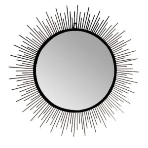 lustro metalowe czarne okrągłe