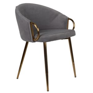 szare krzeslo ze zlotymi nogami