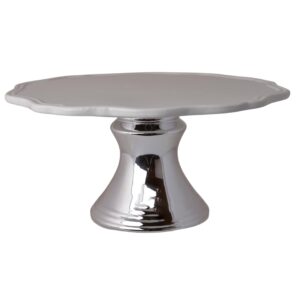 patera ceramiczna biało złota bok