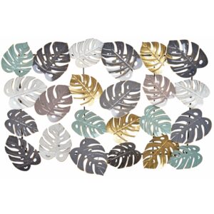 dekoracja ścienna w liście monstery