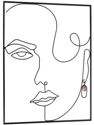 dekoracja twarz kobiety w ramie