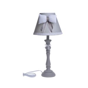 lampa z abazurem z kokarda