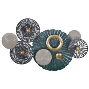 dekoracja ścienna w kolorach zielonych