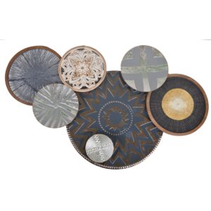 dekoracja ścienna koła z wzorami