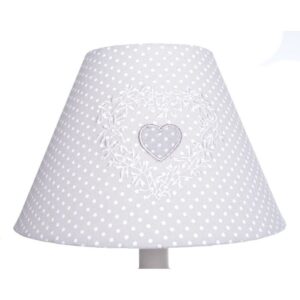 abażur w kropki z sercem