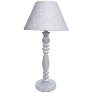 lampa stołowa z abażurem w gwiazdki