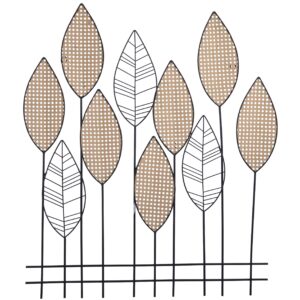 dekoracja metalowa w liscie