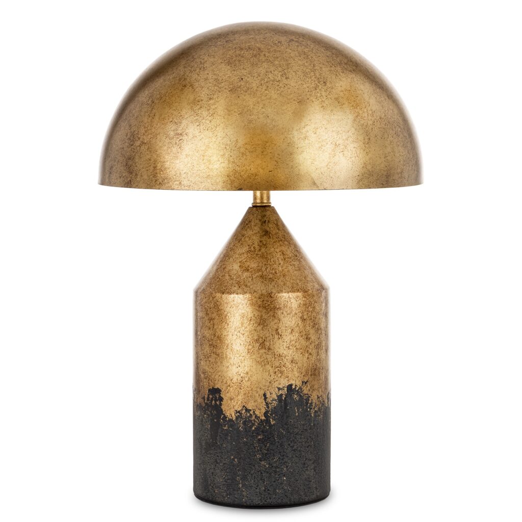 Lampa stołowa FIKRETO z dekoracyjną podstawą i jasnym kloszem – elegancka lampa stołowa EWILLA