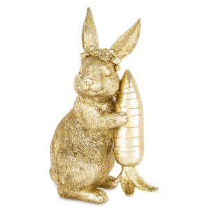 Złota figurka króliczka Rabbot dekoracja glamour Ewilla