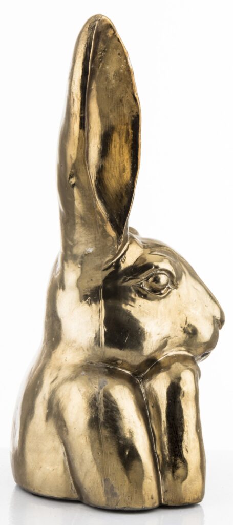 Figurka królik złoty połysk TRUSISER detal dekoracji