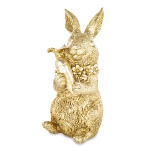 Figurka królik złoty z marchewką RABITA dekoracja wielkanocna