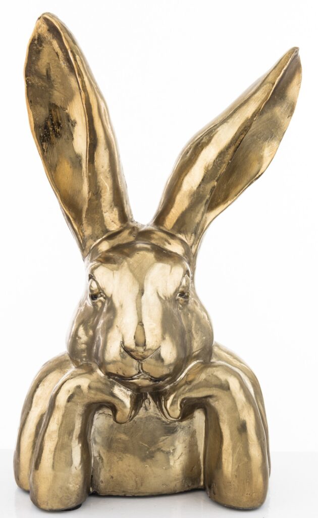 Figurka królik złoty TRUSISER 36,5 cm dekoracja domu